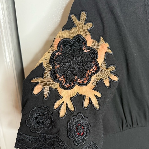 Cleobella Black Embroidered Jumpsuit Boho style lightweight - Small - Picture 4 of 13